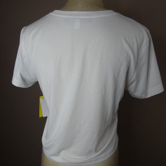 Eleven Venus Williams Women's M NWT Country Club Cropped Tee White Cotton Blend - Picture 5 of 9